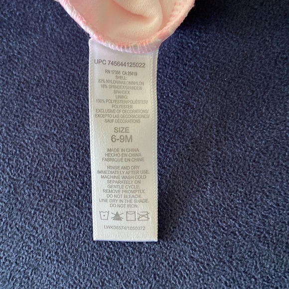 Little Me One-Piece Short Sleeve Swim Suit 6-9m - Picture 9 of 9